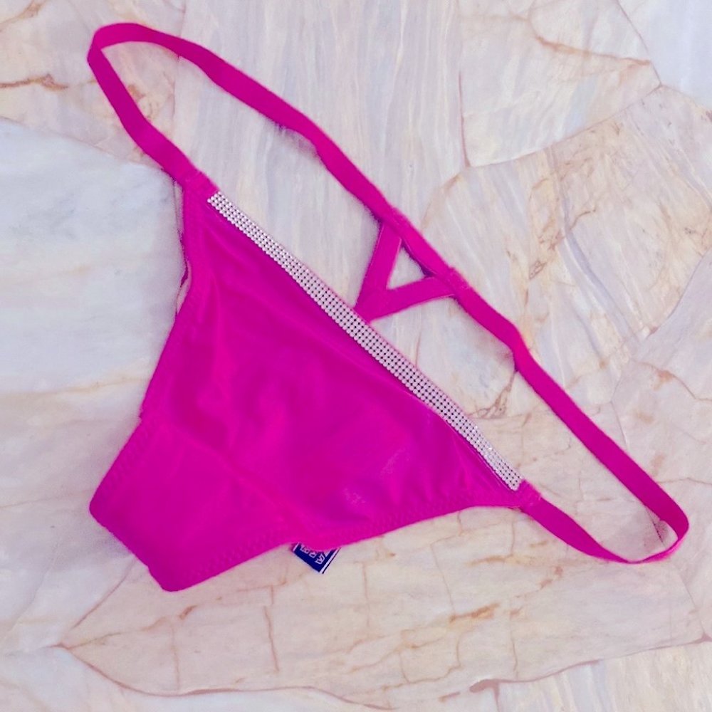 VS VERY SEXY Bombshell Shine Panties Strap V-String Thong Underwear Panty‎ Small
